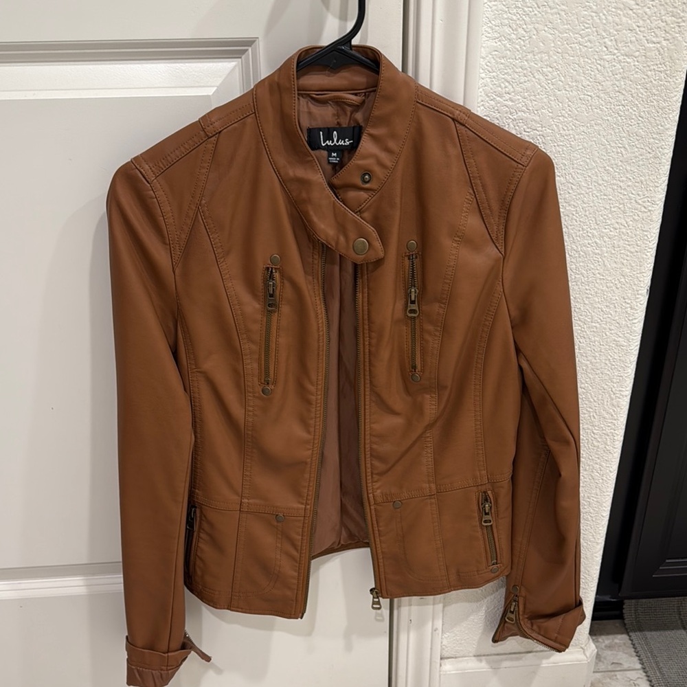 Lulus Leather Women's Brown Jacket
